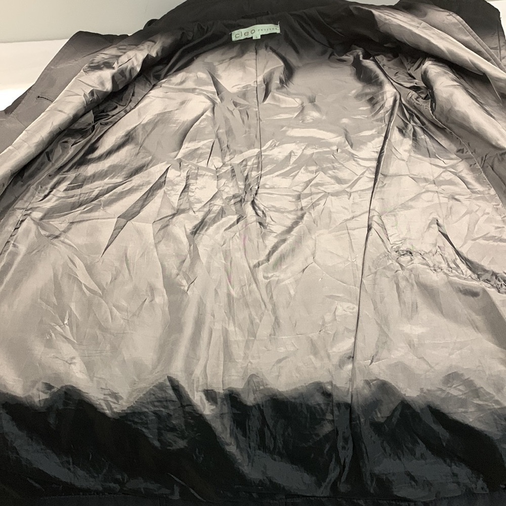 Cleo Petites Trench Coat with Removable Hood Colour Black Size Large - Picture 5 of 14